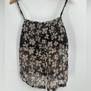 Sacred Threads One Size Hippie Boho Festival Crop Spit Front Tank top